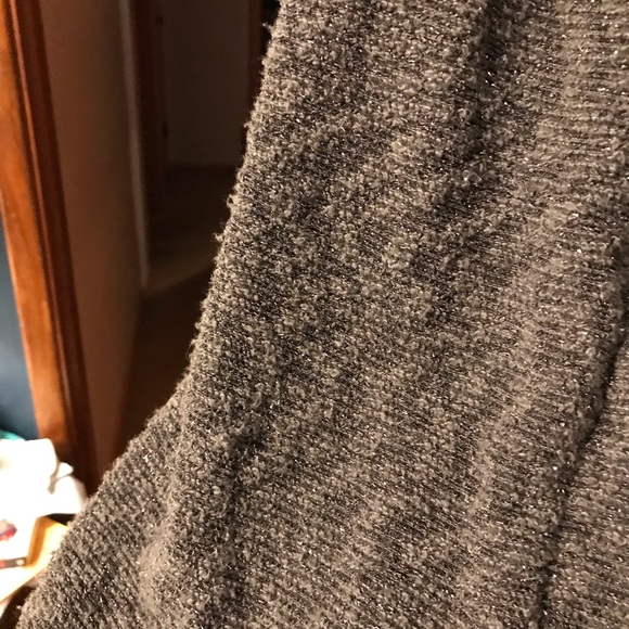 Anthropologie M/L Cardigan, Gray with Tinsel, hooded - Picture 5 of 10